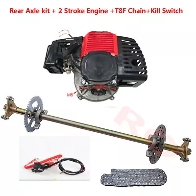 29  Go Kart Rear Live Axle Kit + Chain + 2 Stroke 49cc Engine Motor Drift Trike • $269.47