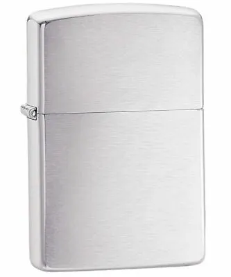 New ZIPPO Lighter 205 Satin Chrome Silver Free Shipping AU Brand New Genuine • $39.99