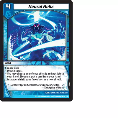 Kaijudo X3 NEURAL HELIX Uncommon #15/55 12MYS (Playset) The 5 Mystics - 2014 TCG • $1.02