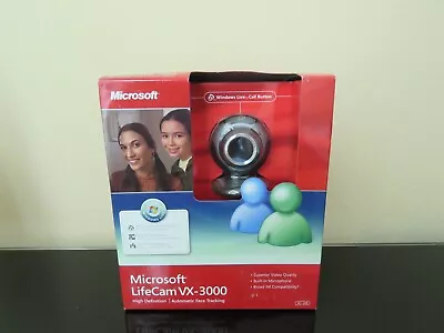 Microsoft LifeCam VX-3000 1076 USB 2.0 High Definition Webcam New Sealed • $26.99