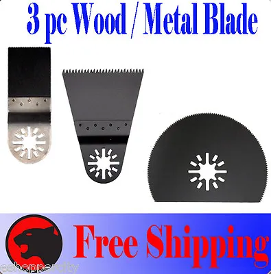 3 Wood Metal Oscillating Multi Tool Saw Blade For Fein Multimaster Ridgid Ryobi • $9.99