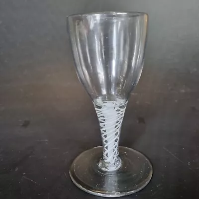 Antique 18th Century Wine/ Cordial Glass Opaque Twist Stem 11.5cm High • £195