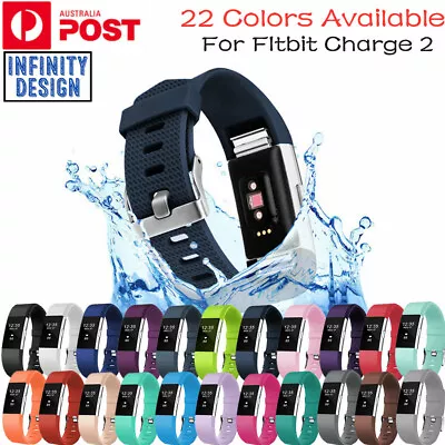 $4.99 • Buy Fitbit Charge 2 Silicon Sports Band Replacement Wristband Watch Strap Bracelet