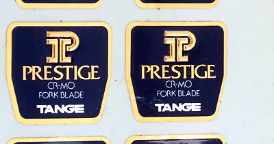 NOS  Vintage TANGE PRESTIGE Tubing Fork Decals For Road Bicycle • $9.95