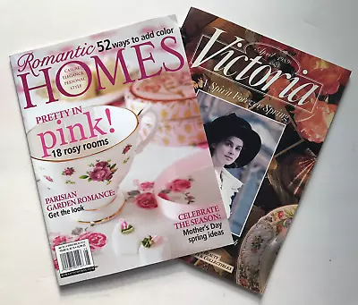 Romantic Homes May 2013 & Victoria April 1989 Vintage Fashion Decorating Garden • $18.99