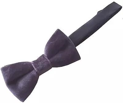 Men's Purple Velvet Bow Tie 100% Cotton • £10.99