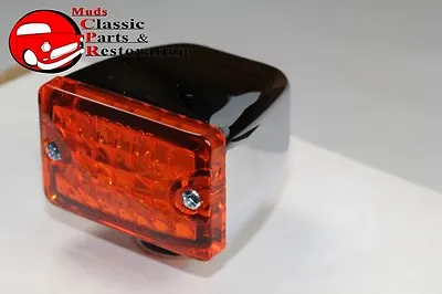 Small Amber LED Rod Light Running Marker Turn Signal Custom Truck Hot Rat Rod • $33.61