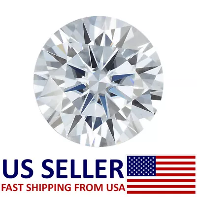 White D Color VVS1 Round Cut Moissanite Stone Loose Stone • $6.84