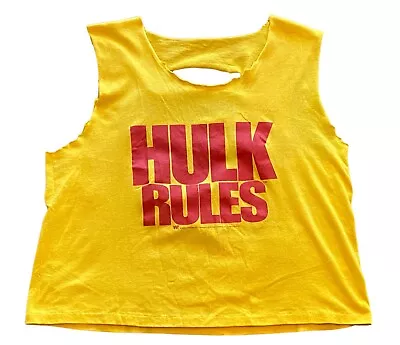 Vintage 1988 WWF Wrestling Hulk Hogan Rules Ripped Tank Top Shirt Large WWE 80's • $74.95