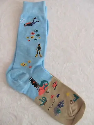 J.Crew Lightweight Critter Dress Socks-Underwater Discovery-Men's One Size -NWT • $15.19