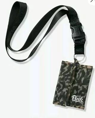 Victoria Secret Pink Lanyard ID Case Badge Holder Wallet Camo • $19.99