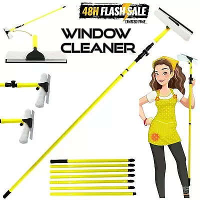 £13.99 • Buy Professional Large Window Cleaner Equipment Glass Cleaning Telescopic Squeegee