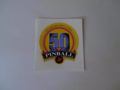 William's 50th Anniversary Pinball Decal  : Mr Pinball Master Of Part Supplies • $5.90