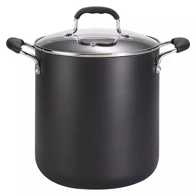 T-fal 12qt Stock Pot With Lid Simply Cook Nonstick Cookware Black • $44.99
