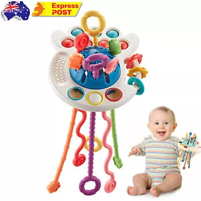 Montessori Toys Interactive Pull String Toy Sensory Early Educational For Baby • $14.72