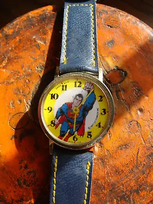 Vintage 1977 Dc Comics Superman Wristwatch Dabs & Co Swiss Made • $50