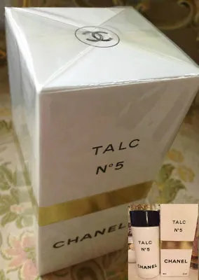 SEALED BEYOND RARE 100g CHANEL No5 VINTAGE PERFUMED TALCUM TALC DUSTING POWDER • £156