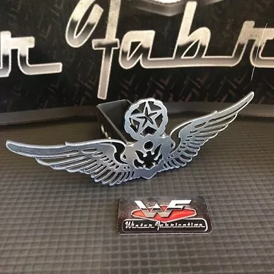 US Army Master Aviation Badge Hitch Cover - 1/8  Steel Custom Military Insignia • $27.49