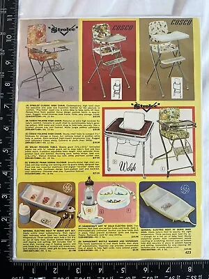 Rare Vintage 1972 Print Ad Baby High Chairs Strolee Cosco Welsh￼￼ • $14.53