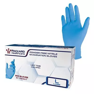 Packard Healthcare Nitrile Exam Gloves Blue Large 200/Box • $38.99