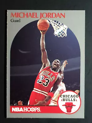 1990-91 NBA Hoops Basketball #65 Michael Jordan *D* Chicago Bulls *NRMT* • $4.25