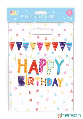 20 Happy Birthday Party Bags Loot Treat Favour Goody Bag Boys Girls Children • £1.39