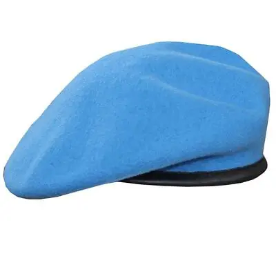 British Army United Nations Un Blue Officers Small Crown Beret • £16