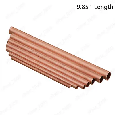 99.9% Pure Copper Tube Copper Pipe Length 250mm Select Size • $328.06