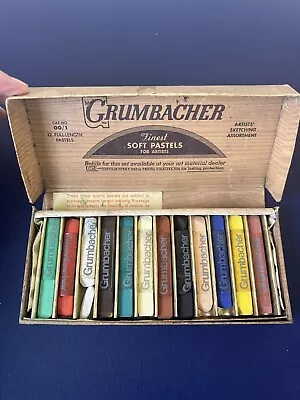 Vintage Grumbacher Square Soft Pastels 00/1 ~ Set Of 12 Collectible Sticks • $18