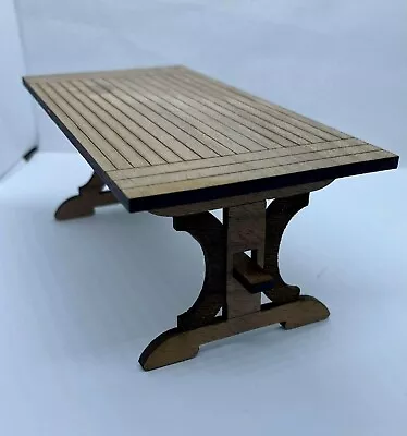 Dollhouse Miniature Walnut Turnstone Gothic Dining Table KIT - 1:12 Scale • $12