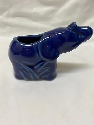 Van Briggle Pottery Cobalt Elephant Mini Vase • $44.95