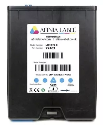 Afinia L801 Memjet Cyan Ink Cartridge 250 Ml FREE DELIVERY • $225