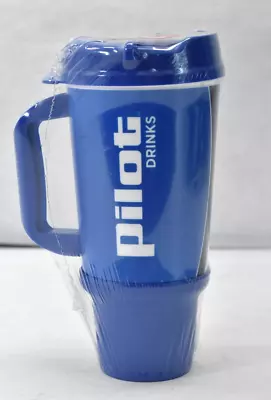 Pilot Gas Station PhillBrrr 32 Oz Insulated Travel Mug Plastic Blue & White • $18.49