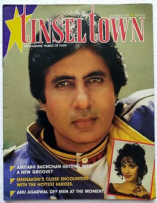 Tinsel Town Dec 1990 Amitabh Mandakini Meenakshi Madonna Anu Rehman Sonu Deepak • $34.99