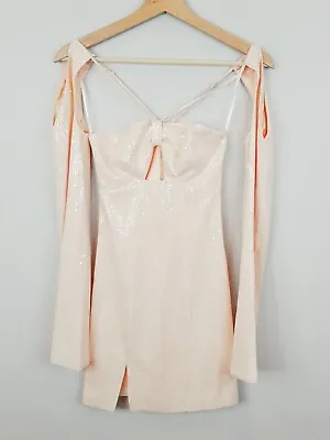 ALICE McCALL Womens Size 4 Chai Latte Night Sky Mini Sequin Dress NEW RRP $499 • $195