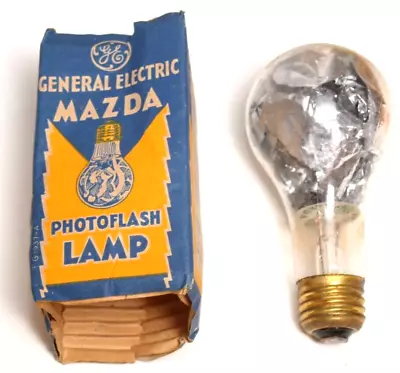 Flash Bulb-rare Vintage Foil Filled Flash Bulb With Packaging-ge Mazda • $49.99