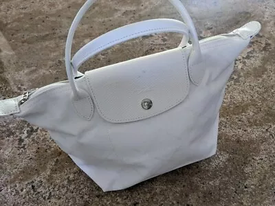 Longchamp Paris Made In France Nylon Tote Bag Ladies White 0900672 SVB/02 • $85