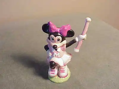 Vintage Applause Disney Minnie Mouse Figurine - In Pink Cheerleader Outfit • $10