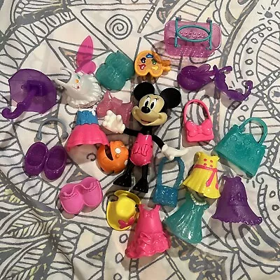 Minnie Mouse Bowtique Dress Up Clip On Lot With 21 Accessories. • $14.99