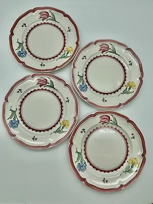 Villeroy & Boch Jardin D Alsace Fleur Salad Plates Set Of Four 8 1/8  Dessert • $46