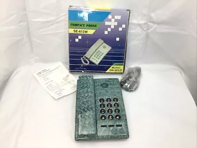 Vintage Mountable Corded Compact Phone SE-613W Marble Green NEW (music On Hold) • $49.99