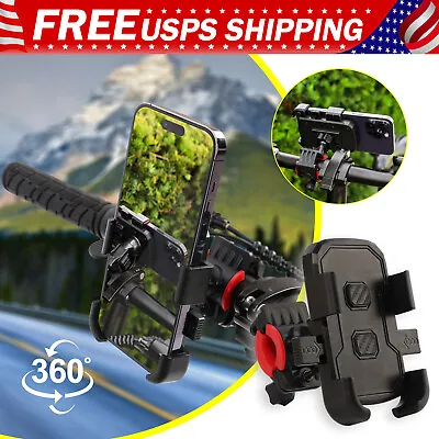 Motorcycle Bike Phone Holder Mount Handlebar Cell Phone Clamp Scooter Phone Clip • $7.19
