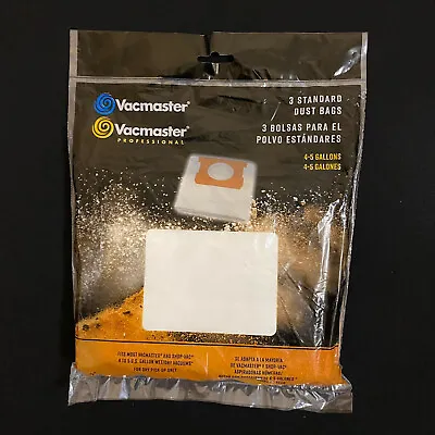 Vacmaster 4-5 Gallon Standard Vacuum Dry Dust Bags For Shop-Vac - 3-Pack • $8.50