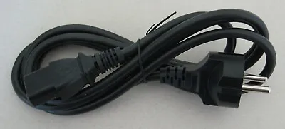 European CEE 7/7 Mains Power Cable Cord Lead IEC C13 Black 1.7m • £2.99