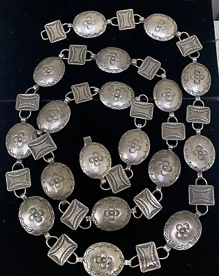 Vintage Navajo Sterling Silver Concho Belt • $238