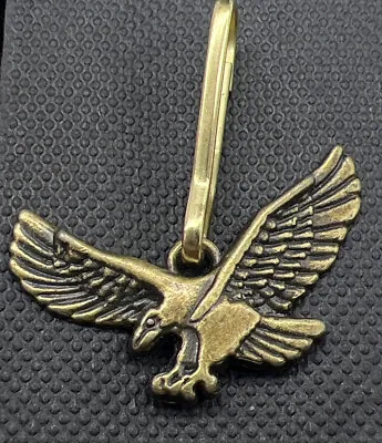 Metal Spread Wing Flying Eagle Hawk Prey Bird Zipper Pull Charm • $9.99