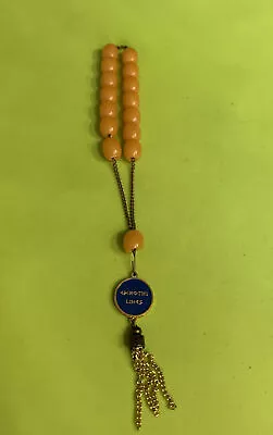 VINTAGE BUTTERSCOTCH PRAYER BEADS EPIROTIKI LINES 15 Bead Chain BR-63 • $7.50