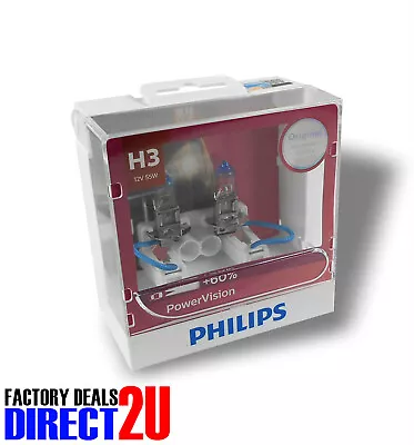 Genuine PHILIPS Power Vision H3 Globe 12V 55w - Twin Pack #12336PWVS2 • $43.65