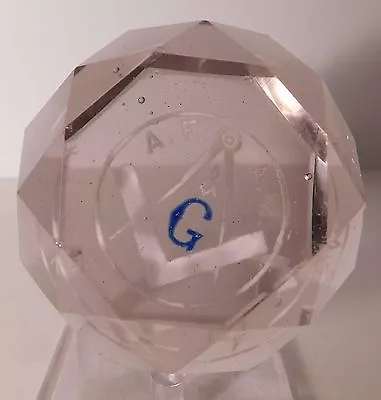 RARE ANTIQUE Millville  MASONIC A.F.A.M. & G  Art Glass Paperweight 1880-1915 • $139.99