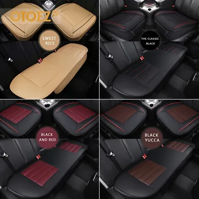 Universal Car Bottom Seat Cover Set Waterproof PU Leather Cushion Pad Anti-slip • $11.89
